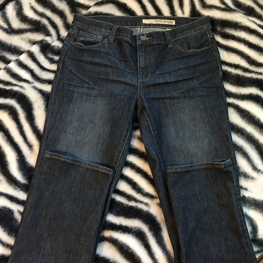 DKNY Petite, Straight Leg Jeans, Size 8P